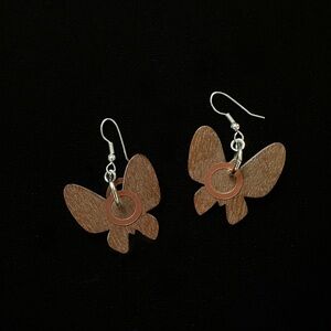 NEW Cottagecore Fairycore Wooden Butterfly Earrings – Canadian Brand
